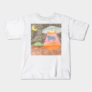 Cow that hyper jumped over the moon Kids T-Shirt